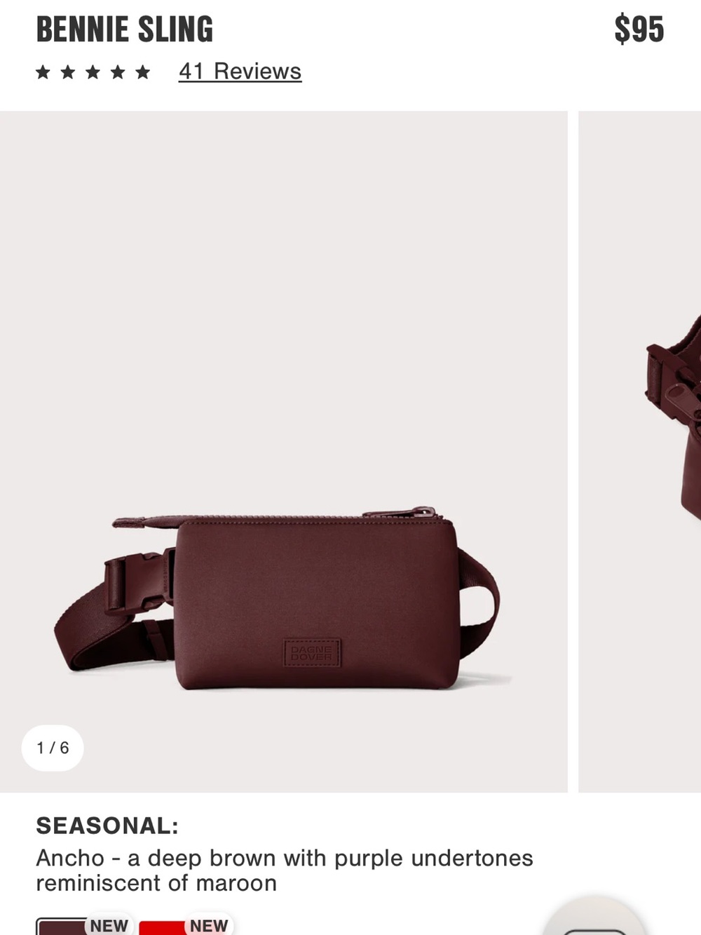 Dagne Dover Bennie Sling in Ancho (deep brown with purple undertones)